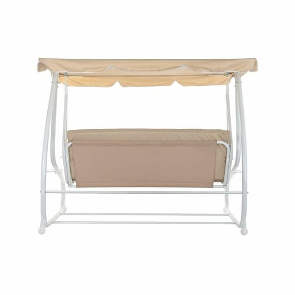 Penkki DKD Home Decor Beige Keinu Polyesteri Teräs (210 x 120 x 164 cm)