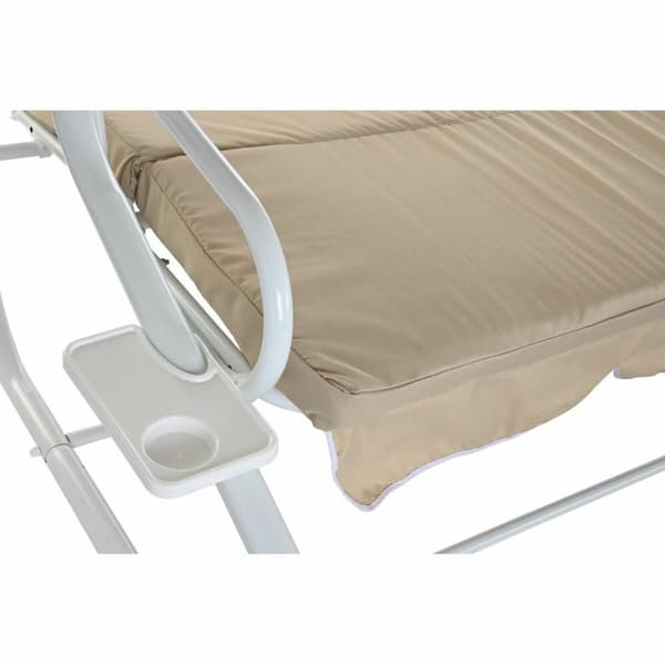 Penkki DKD Home Decor Beige Keinu Polyesteri Teräs (210 x 120 x 164 cm)
