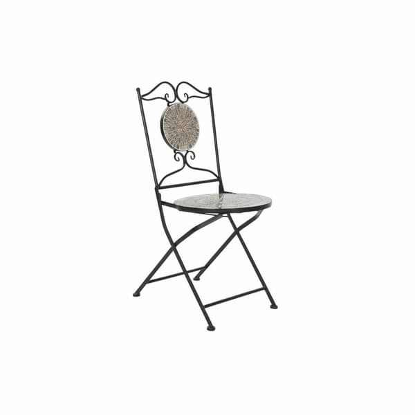 Sodo krėslas DKD Home Decor Keraminen Musta Rauta (42 x 50 x 90 cm)