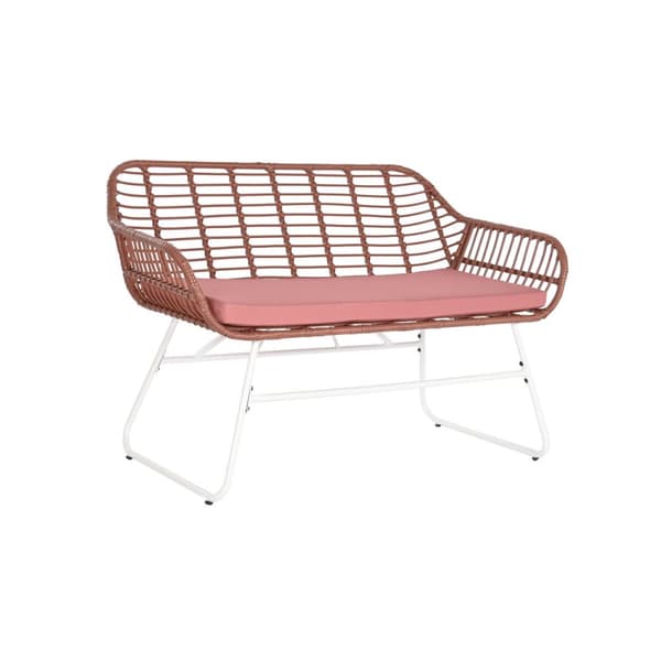 Pöytäsetti 3 nojatuolilla DKD Home Decor 124 x 74 x 84 cm Metalli synteettinen rottinki