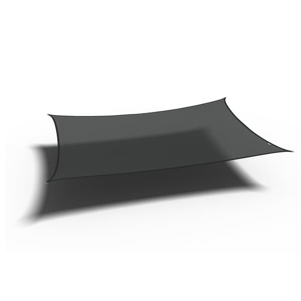 Platinum Coolfit skyggestof rektangel sort 500x300 cm
