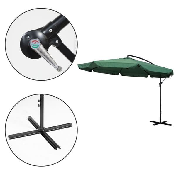 Flytande parasoll - vattentät polyester - 340 cm - grön