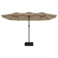 Miniatyrbillede 4 af 8: vidaXL parasol m. dobbelt parasoldug 449x245 cm gråbrun