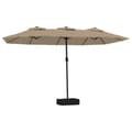 Miniatyrbillede 1 af 8: vidaXL parasol m. dobbelt parasoldug 449x245 cm gråbrun