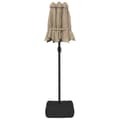 Miniatyrbillede 5 af 8: vidaXL parasol m. dobbelt parasoldug 316x240 cm gråbrun