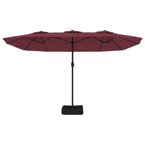 vidaXL Parasoll dobbelt hode rød 449x245 cm