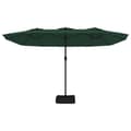 Miniatyrbilde 5 av 10: vidaXL Parasoll dobbelt hode med LED grønn 449x245 cm