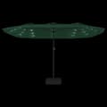 Miniatyrbilde 6 av 10: vidaXL Parasoll dobbelt hode med LED grønn 449x245 cm