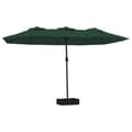 Miniatyrbilde 1 av 10: vidaXL Parasoll dobbelt hode med LED grønn 449x245 cm