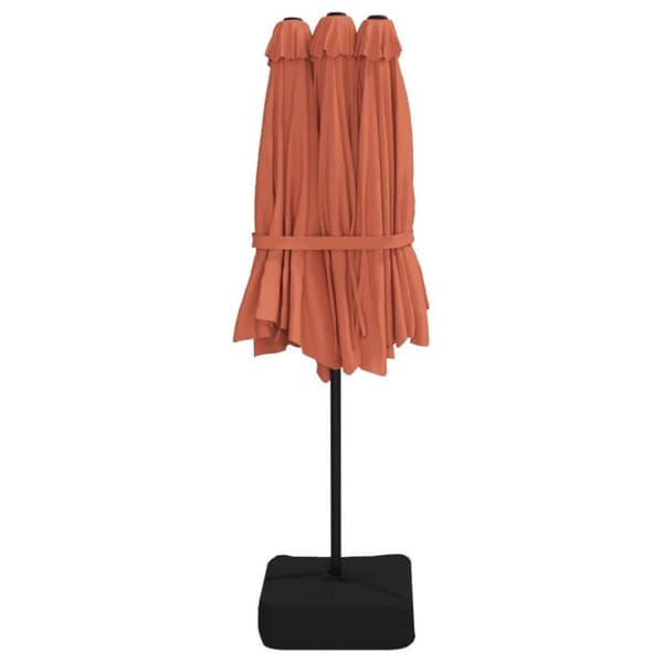 vidaXL Parasoll dobbelt hode terrakotta 449x245 cm