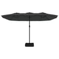 Miniatyrbilde 5 av 10: vidaXL Parasoll dobbelt hode med LED sand antrasitt 449x245 cm