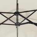 Miniatyrbilde 8 av 10: vidaXL Parasoll dobbelt hode med LED sand hvit 316x240 cm