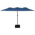 Miniatyrbilde 4 av 10: vidaXL Parasoll dobbelt hode med LED asurblå 449x245 cm