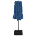 Miniatyrbilde 7 av 10: vidaXL Parasoll dobbelt hode med LED asurblå 449x245 cm