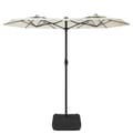 Miniatyrbilde 3 av 8: vidaXL Parasoll dobbelt hode sand hvit 316x240 cm