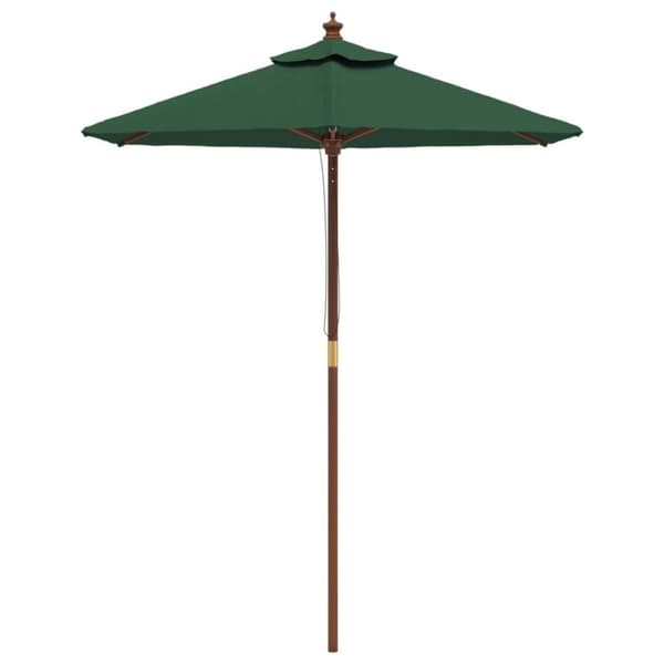 vidaXL Puutarhan aurinkovarjo puutolppa vihreä 196x231 cm