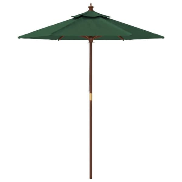 vidaXL Puutarhan aurinkovarjo puutolppa vihreä 196x231 cm