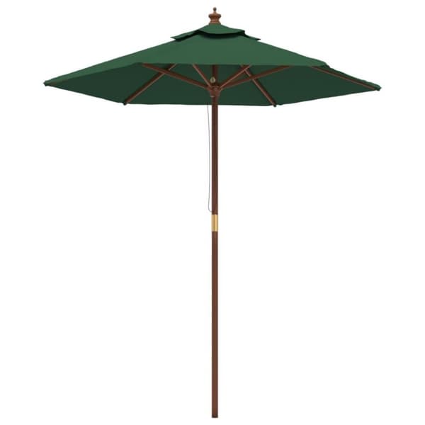 vidaXL Puutarhan aurinkovarjo puutolppa vihreä 196x231 cm