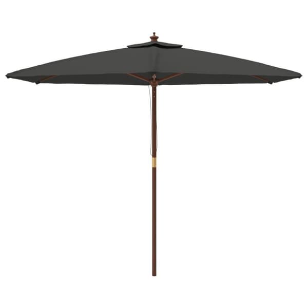 vidaXL Puutarhan aurinkovarjo puutolppa antrasiitti 299x240 cm