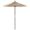 Pikkukuva 4 / 8: vidaXL Puutarhan aurinkovarjo puutolppa taupe 196x231 cm