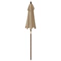 Pikkukuva 5 / 8: vidaXL Puutarhan aurinkovarjo puutolppa taupe 196x231 cm