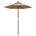 Pikkukuva 1 / 8: vidaXL Puutarhan aurinkovarjo puutolppa taupe 196x231 cm