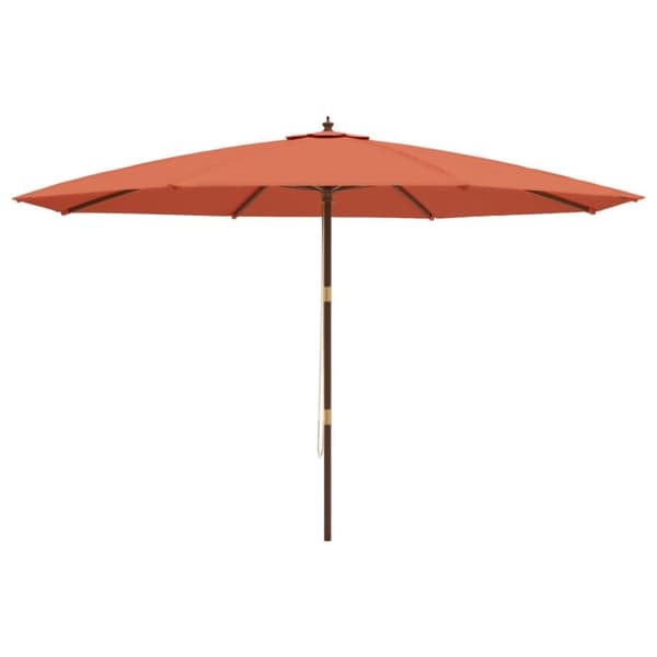 vidaXL Puutarhan aurinkovarjo puutolppa terrakotta 400x273 cm