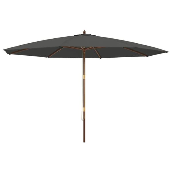 vidaXL Puutarhan aurinkovarjo puutolppa antrasiitti 400x273 cm