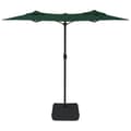 Miniatyrbilde 5 av 10: vidaXL Parasoll dobbelt hode med LED grønn 316x240 cm