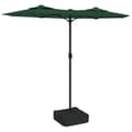 Miniatyrbilde 1 av 10: vidaXL Parasoll dobbelt hode med LED grønn 316x240 cm