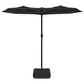 Miniatyrbilde 4 av 10: vidaXL Parasoll dobbelt hode med LED svart 316x240 cm