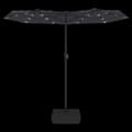 Miniatyrbilde 6 av 10: vidaXL Parasoll dobbelt hode med LED svart 316x240 cm