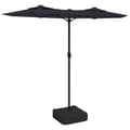 Miniatyrbilde 1 av 10: vidaXL Parasoll dobbelt hode med LED svart 316x240 cm