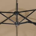Miniatyrbilde 8 av 10: vidaXL Parasoll dobbelt hode med LED gråbrun 316x240 cm