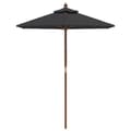 Miniatyrbilde 3 av 8: vidaXL Hageparasoll med trestang svart 196x231 cm