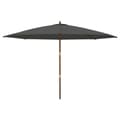 Miniatyrbilde 3 av 8: vidaXL Hageparasoll med trestang antrasitt 400x273 cm