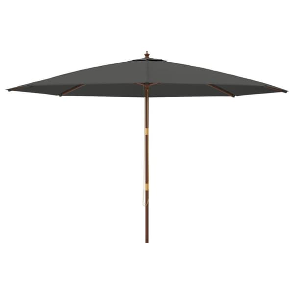 vidaXL Hageparasoll med trestang antrasitt 400x273 cm
