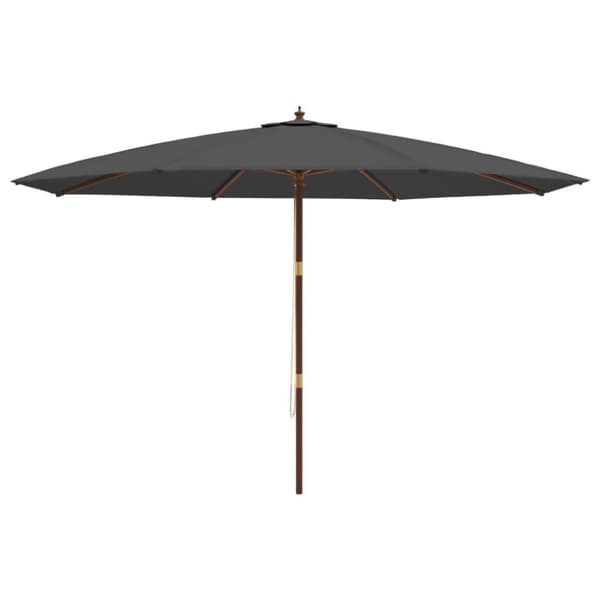 vidaXL Hageparasoll med trestang antrasitt 400x273 cm