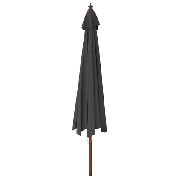 vidaXL Hageparasoll med trestang antrasitt 400x273 cm