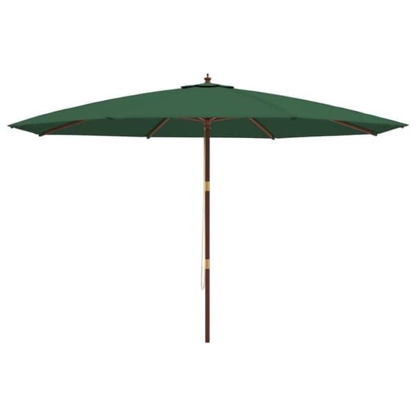 vidaXL Hageparasoll med trestang grønn 400x273 cm