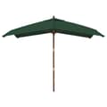 Miniatyrbillede 3 af 7: vidaXL haveparasol med træstang 300x300x273 cm grøn