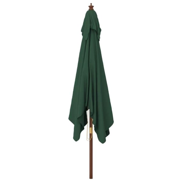 vidaXL haveparasol med træstang 300x300x273 cm grøn