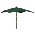Miniatyrbillede 1 af 7: vidaXL haveparasol med træstang 300x300x273 cm grøn