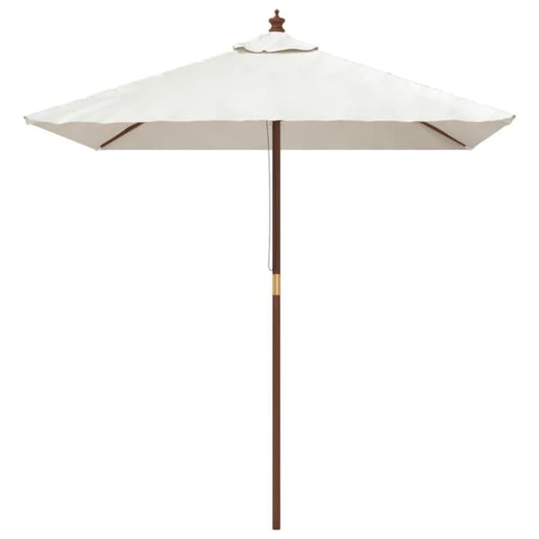 vidaXL haveparasol med træstang 198x198x231 cm sandfarvet
