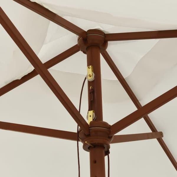 vidaXL haveparasol med træstang 198x198x231 cm sandfarvet