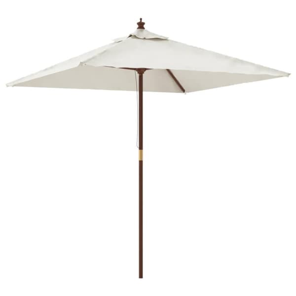 vidaXL Puutarhan aurinkovarjo puutolppa hiekka 198x198x231 cm
