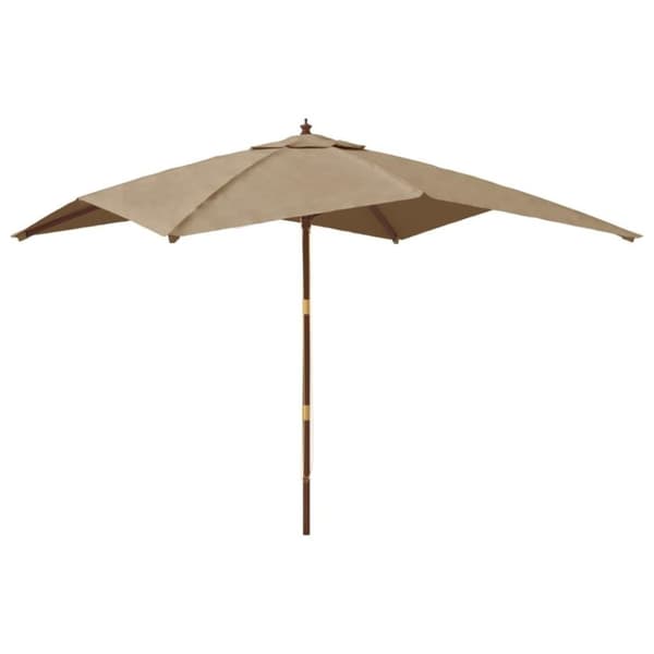 vidaXL Puutarhan aurinkovarjo puutolppa taupe 300x300x273 cm