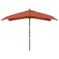 Miniatyrbillede 3 af 7: vidaXL haveparasol med træstang 300x300x273 cm terrakotta