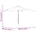 Miniatyrbillede 7 af 7: vidaXL haveparasol med træstang 300x300x273 cm terrakotta