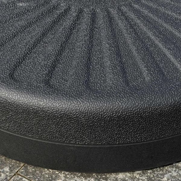 Rootz Parasoll - Parasollställ för parasoll - Parasollstolpar - Parasollbas för trädgårdsterrass Balkong - Cement - Svart - Ø51 x 12H cm